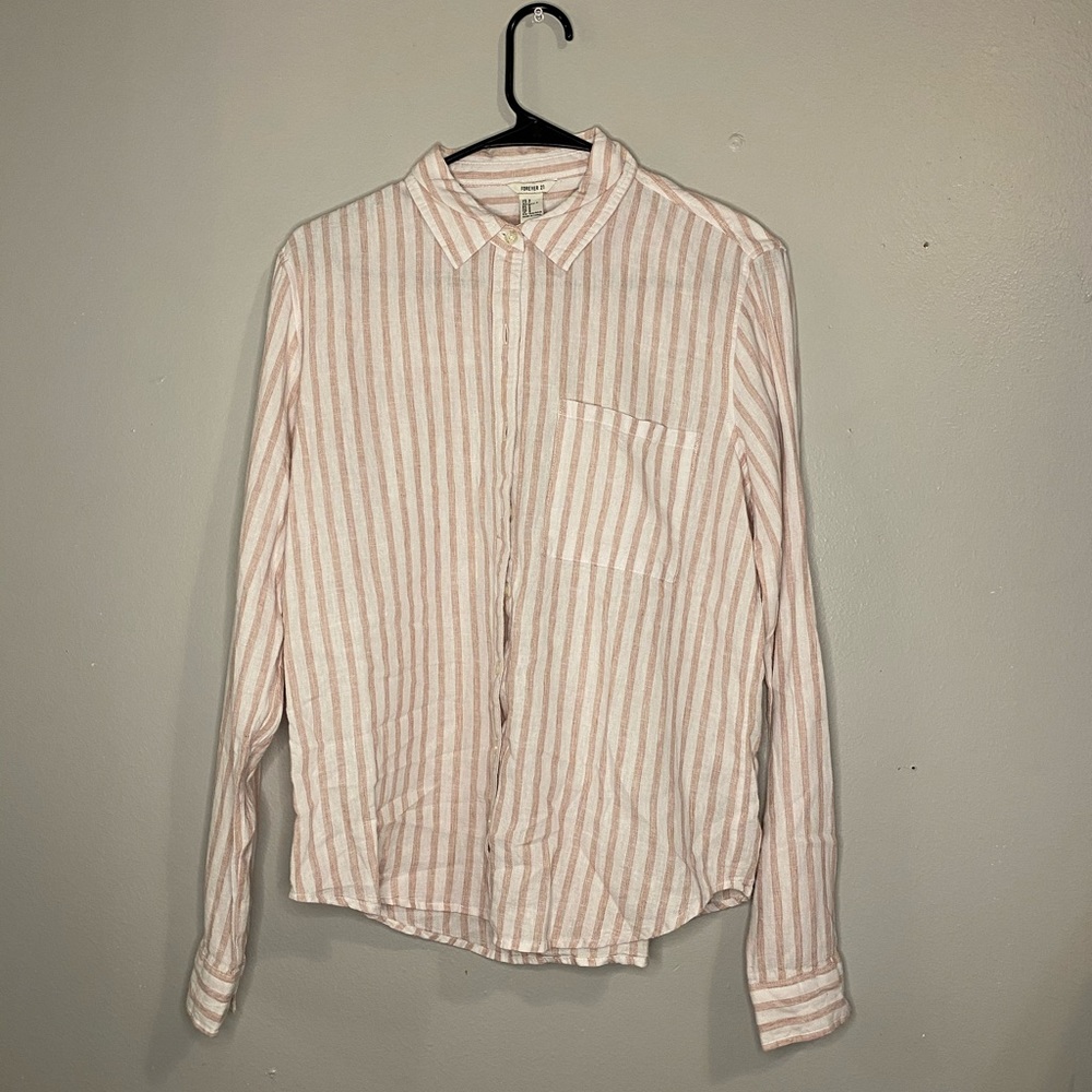 Striped button down